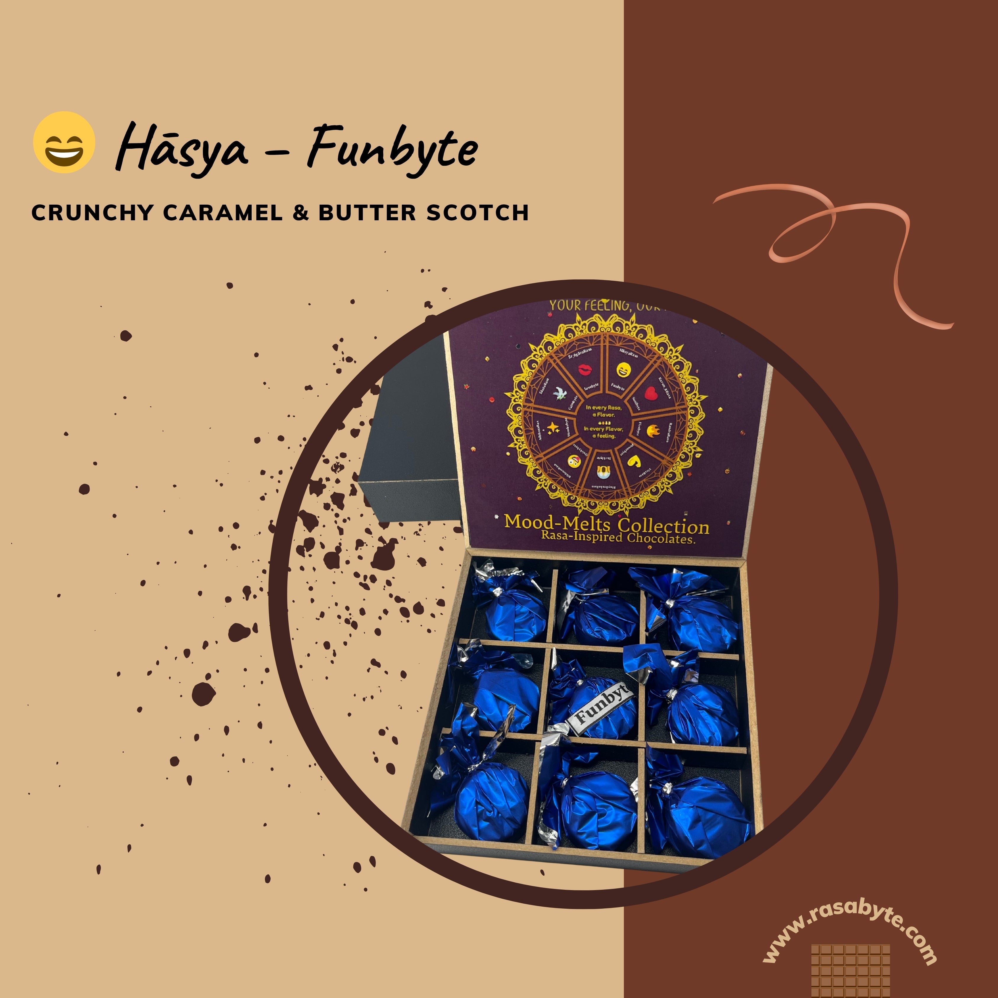 😂 HāsyaRasa – FunByte - A Playful indulgence – crackling chocolate that makes joy pop in every bite.
